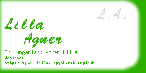 lilla agner business card